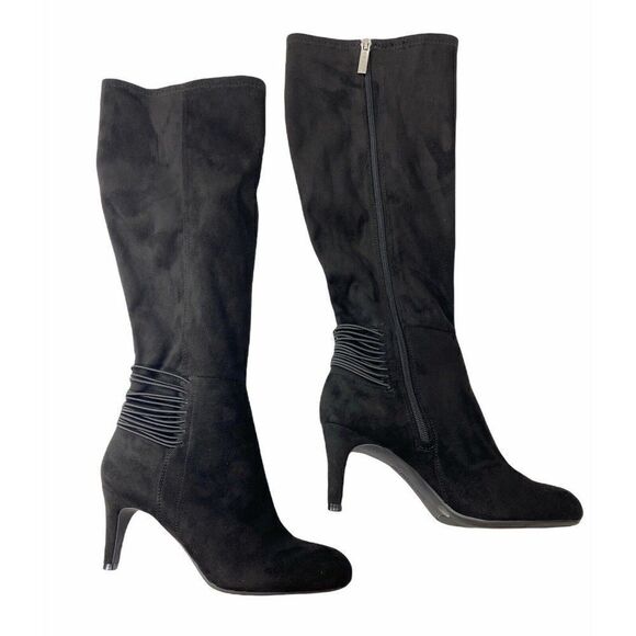 BCBGeneration Rozz Stretch Tall Boot With Cord Trim  Black Size 6.5M NWOT - Picture 1 of 6